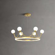 Crown Brass Chandelier-DWHOME