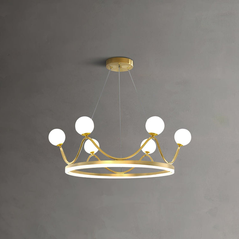 Crown Brass Chandelier-DWHOME