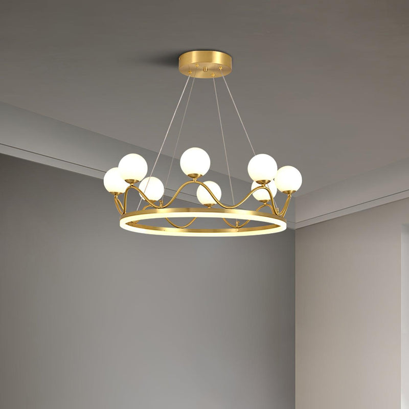 Crown Brass Chandelier-DWHOME