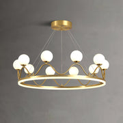 Crown Brass Chandelier-DWHOME