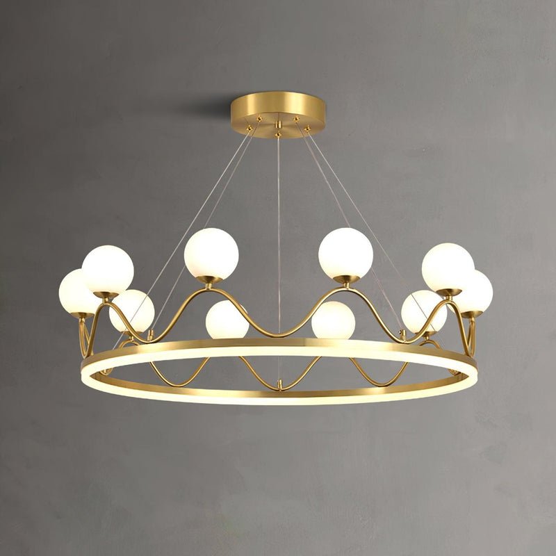 Crown Brass Chandelier-DWHOME