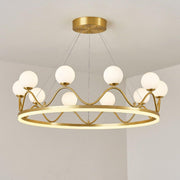 Crown Brass Chandelier-DWHOME