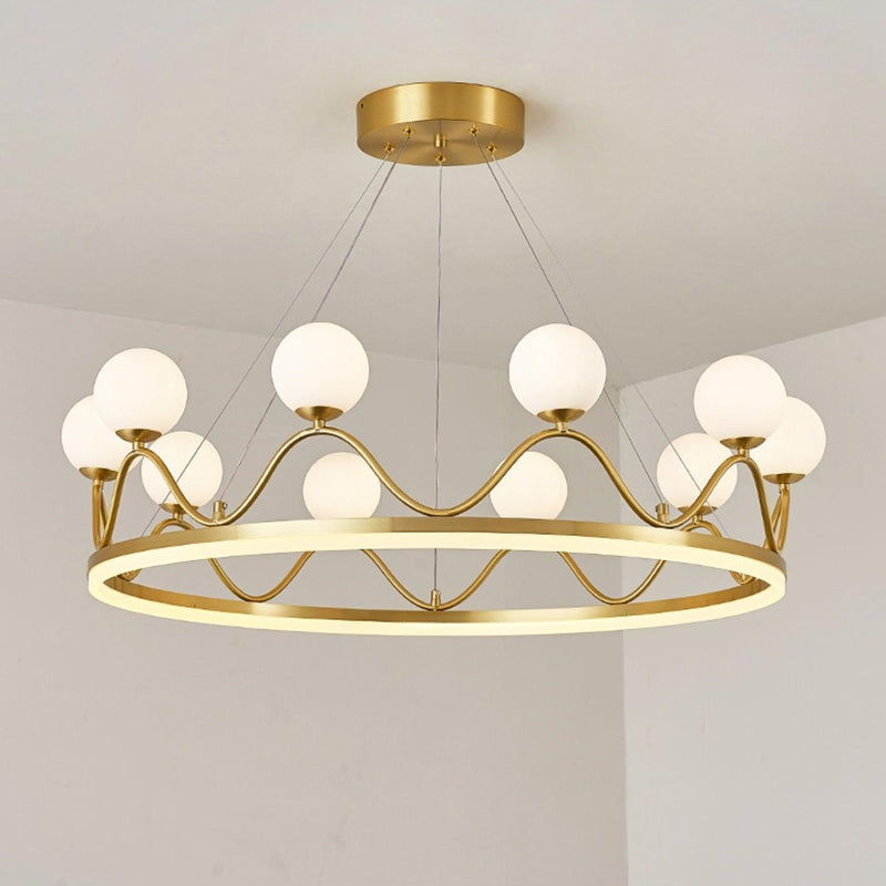 Crown Brass Chandelier-DWHOME