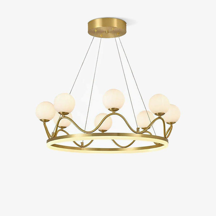 Crown Brass Chandelier-DWHOME