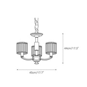 Crystal Column Brass Chandelier-DWHOME