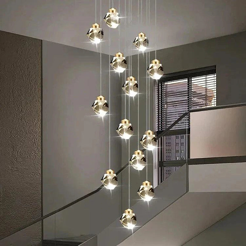 Crystal Modern Pendant Light for Staircase-DWHOME