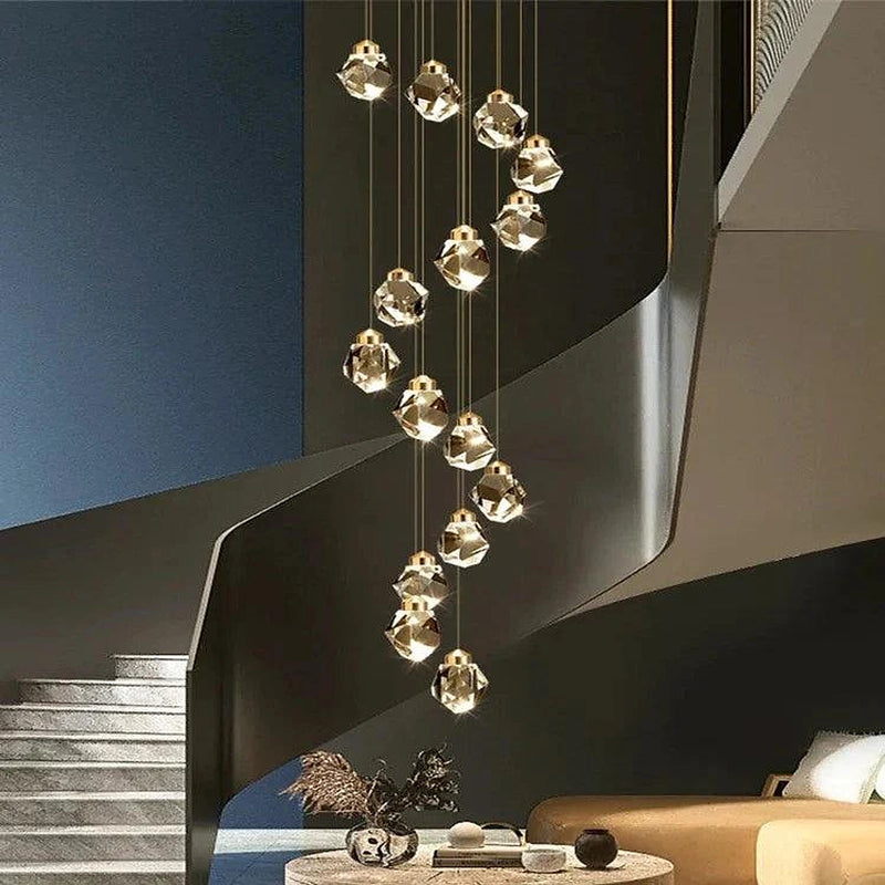 Crystal Modern Pendant Light for Staircase-DWHOME