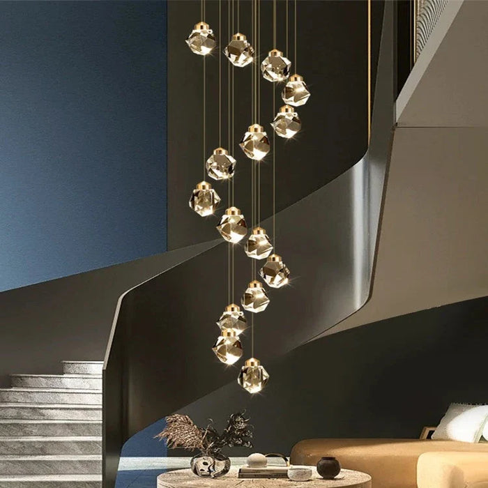 Crystal Modern Pendant Light for Staircase.