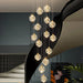 Crystal Modern Pendant Lighting for Stairs & Foyer.