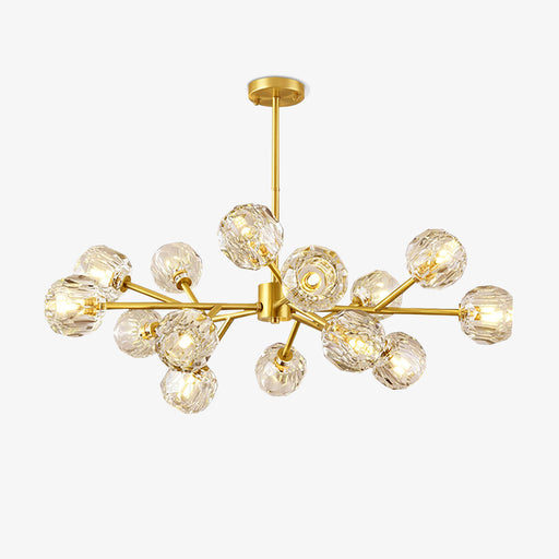 Crystal Ball Round Cluster Chandelier.