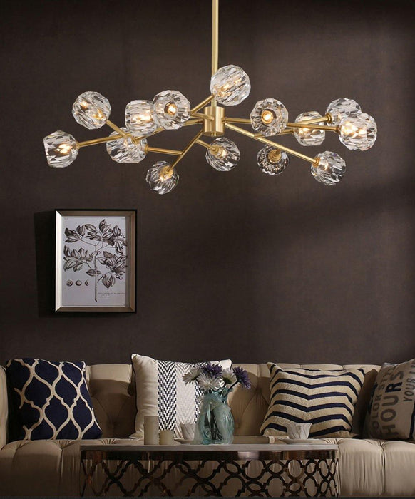 Crystal Ball Round Cluster Chandelier - DWHOME