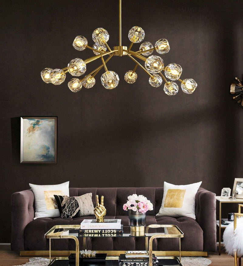 Boule de Cristal Lustre Rond Cluster-DWHOME