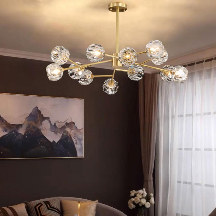 Crystal Ball Round Cluster Chandelier - DWHOME