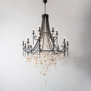 Tatum Lux Shell Crystal Chandelier-DWHOME