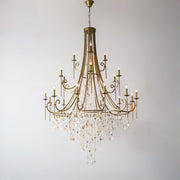 Tatum Lux Shell Crystal Chandelier-DWHOME