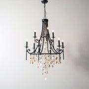 Tatum Lux Shell Crystal Chandelier-DWHOME