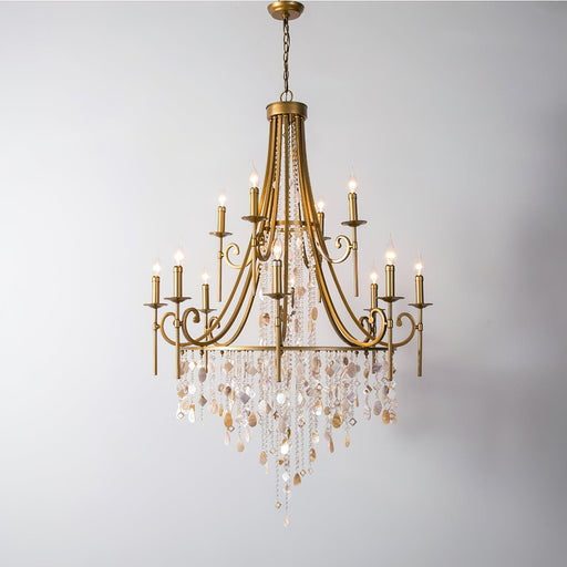 Tatum Lux Shell Crystal Chandelier - DWHOME