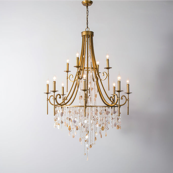 Tatum Lux Shell Crystal Chandelier.