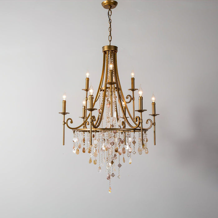 Tatum Lux Shell Crystal Chandelier - DWHOME