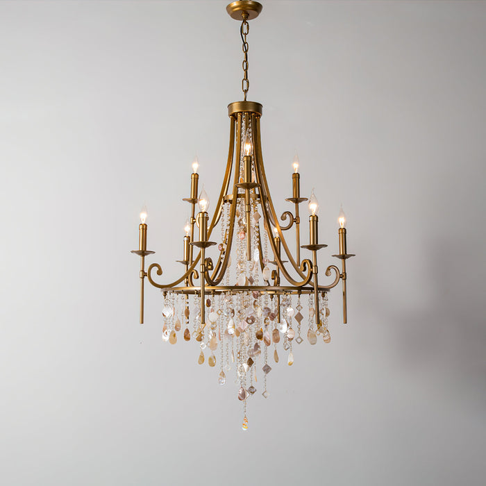 Tatum Lux Shell Crystal Chandelier.