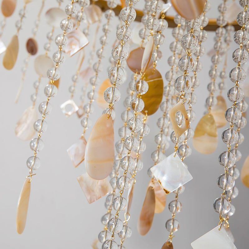 Tatum Lux Shell Crystal Chandelier-DWHOME