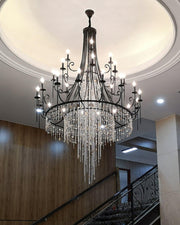 Tatum Lux Shell Crystal Chandelier-DWHOME