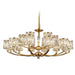 Crystal Column Brass Chandelier-DWHOME