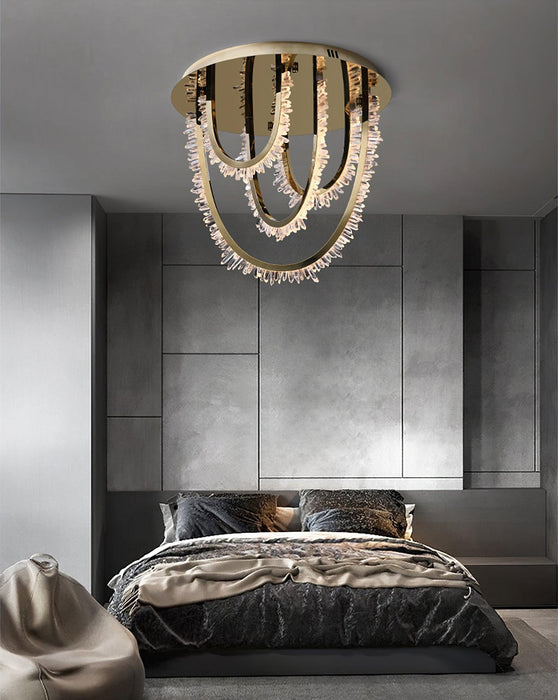 Crystal Corde Ceiling Light.