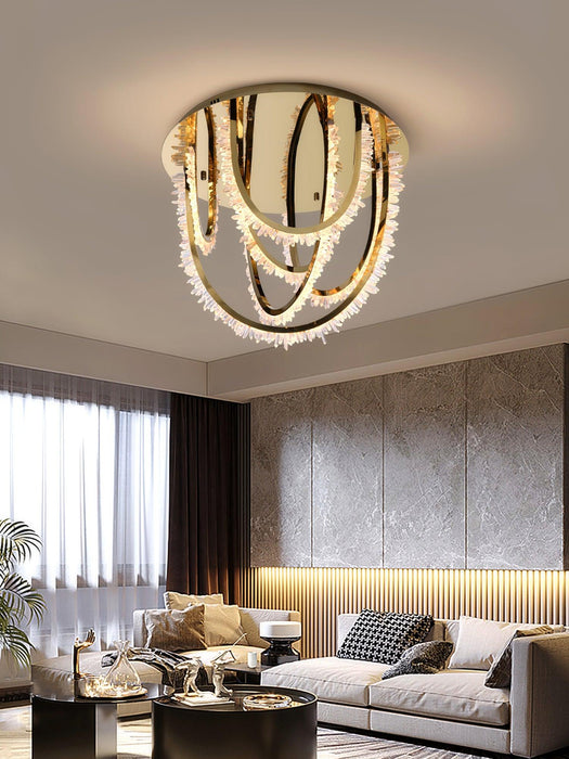 Crystal Corde Ceiling Light.