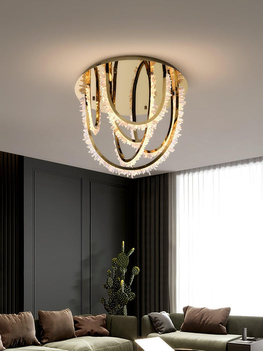 Crystal Corde Ceiling Light.