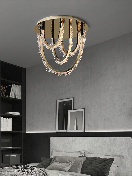 Crystal Corde Ceiling Light.