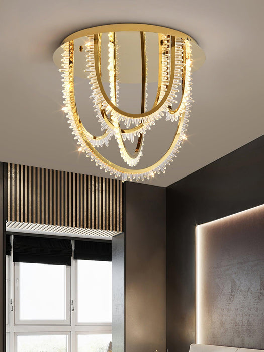 Crystal Corde Ceiling Light.