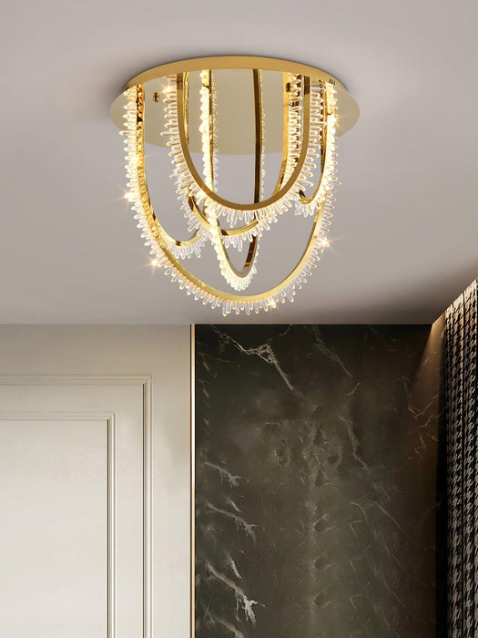 Crystal Corde Ceiling Light.