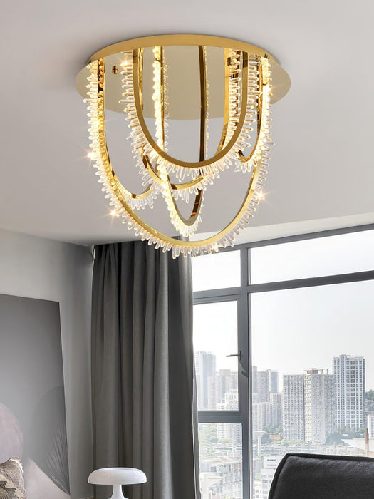 Crystal Corde Ceiling Light.