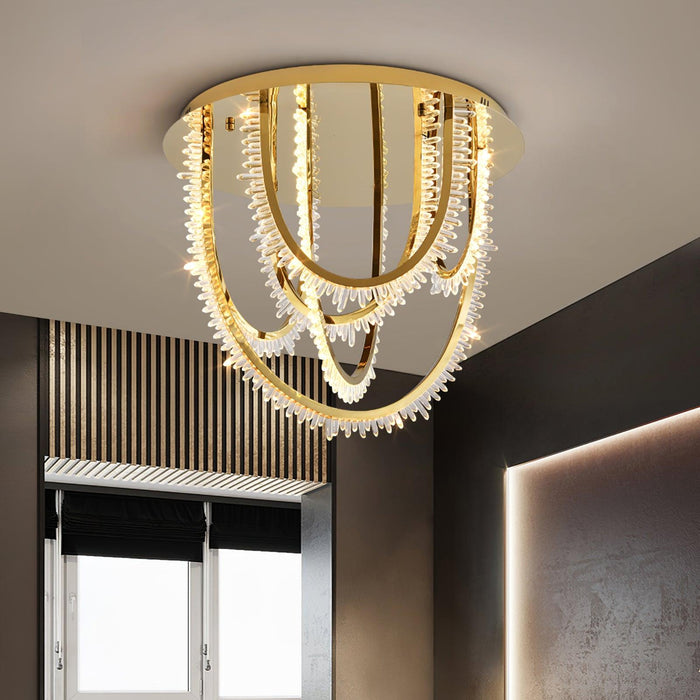 Crystal Corde Ceiling Light.