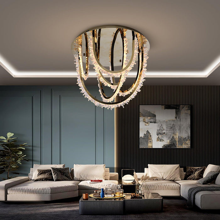 Crystal Corde Ceiling Light.