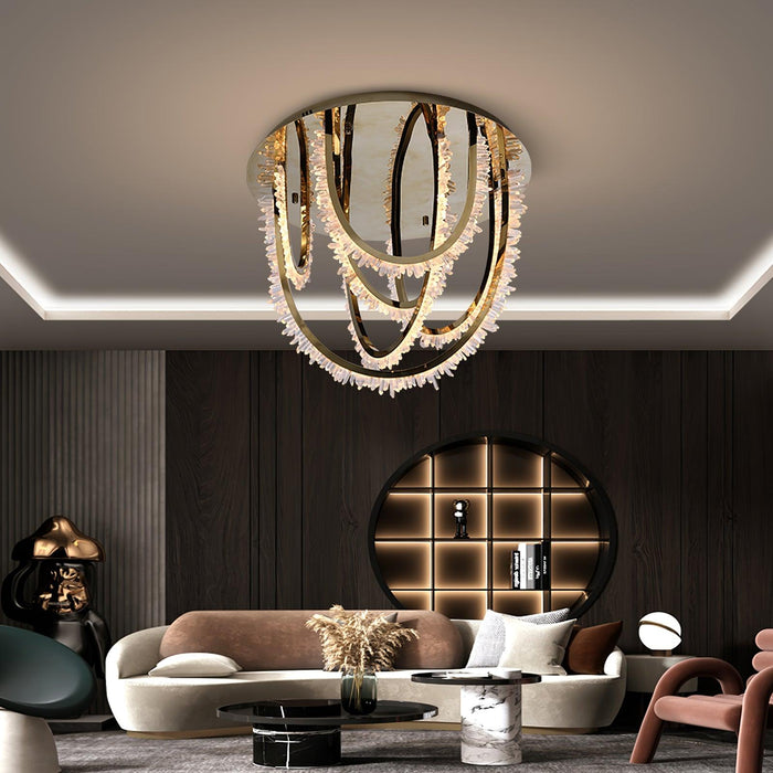 Crystal Corde Ceiling Light.