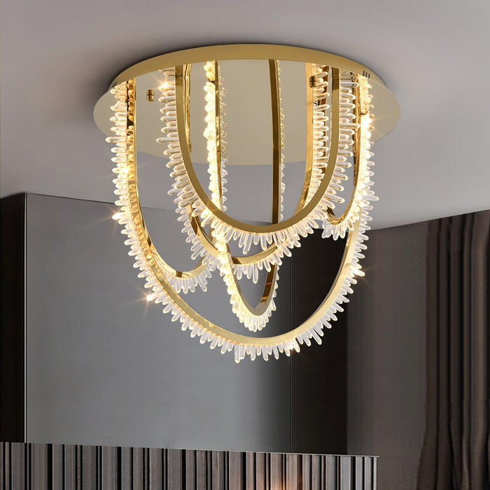 Crystal Corde Ceiling Light.