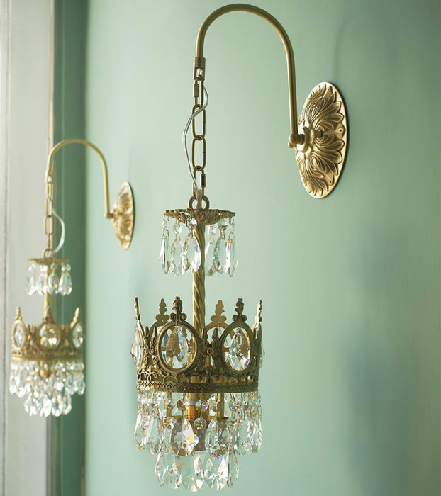 Crystal Crown Wall Light.