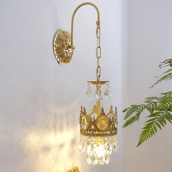 Crystal Crown Wall Light.