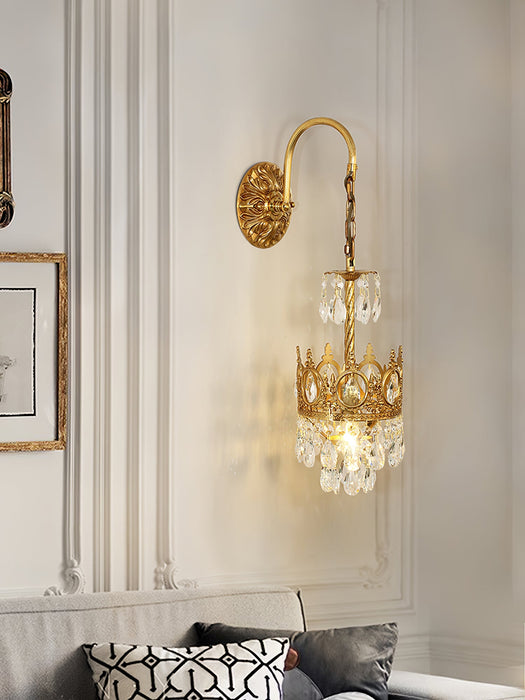 Crystal Crown Wall Light