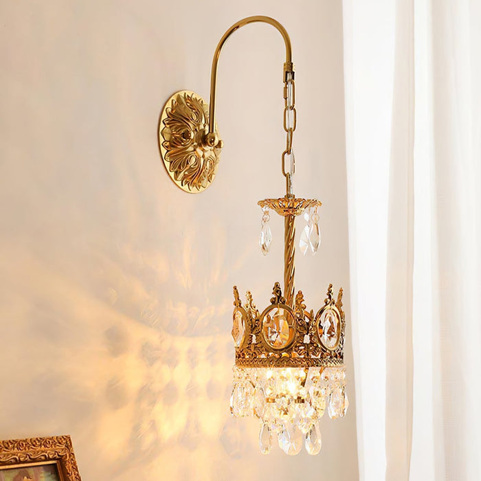 Crystal Crown Wall Light.