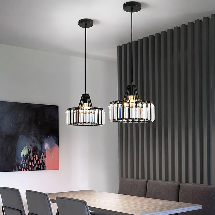 Crystal Drum Pendant Lamp-DWHOME