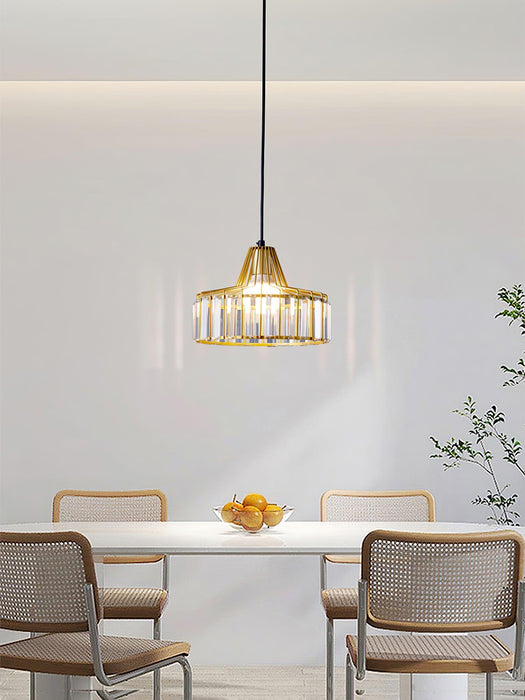 Crystal Drum Pendant Lamp.