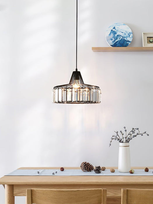 Crystal Drum Pendant Lamp.