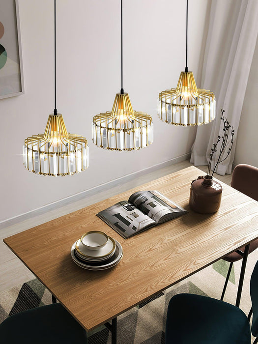 Crystal Drum Pendant Lamp-DWHOME