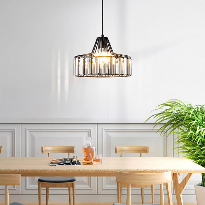 Crystal Drum Pendant Lamp-DWHOME