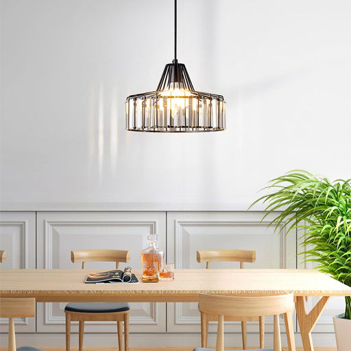 Crystal Drum Pendant Lamp.