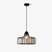 "Lampe pendentif tambour en cristal - DWHOME"