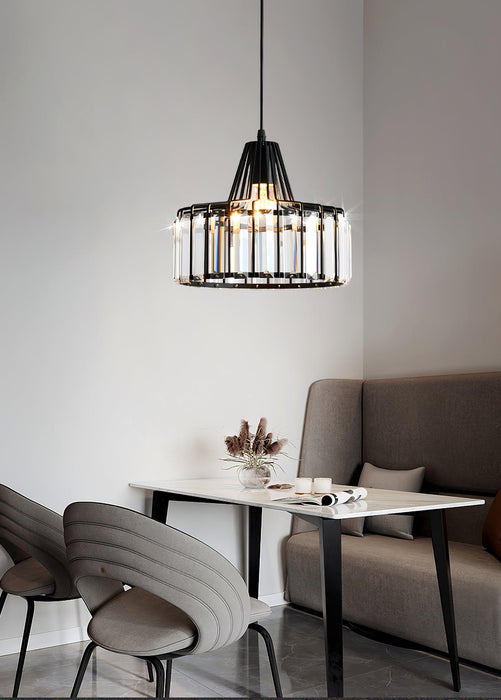 Crystal Drum Pendant Lamp.